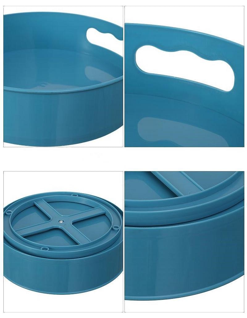 360 Rotating Tray Turntable Kitchen Storage Containers for Spice jar Food Snack Tray Non Slip Bathroom Dried Storage Plate