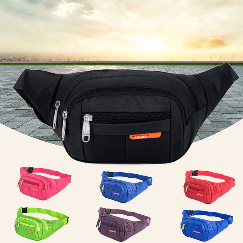 6 Colors Unisex Waist Men Women Bum Bag Travelling Phone Money Pouch Banana Bags Female Belt Bags