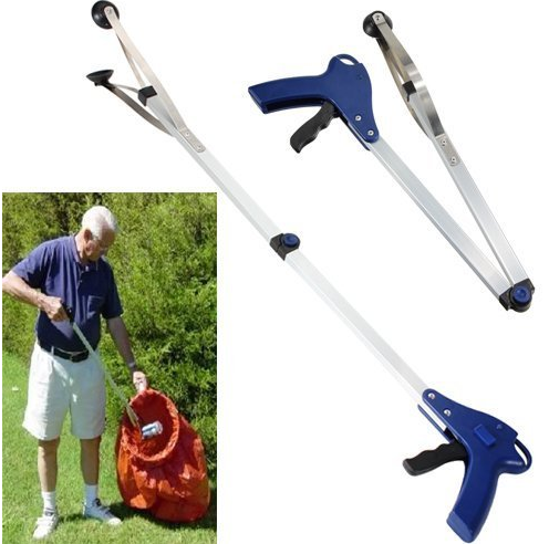 Foldable Pick Up Reaching Long Arm Gripper Helping Hand Tool Outdoor picking Garbage long handle clips Clamp tong