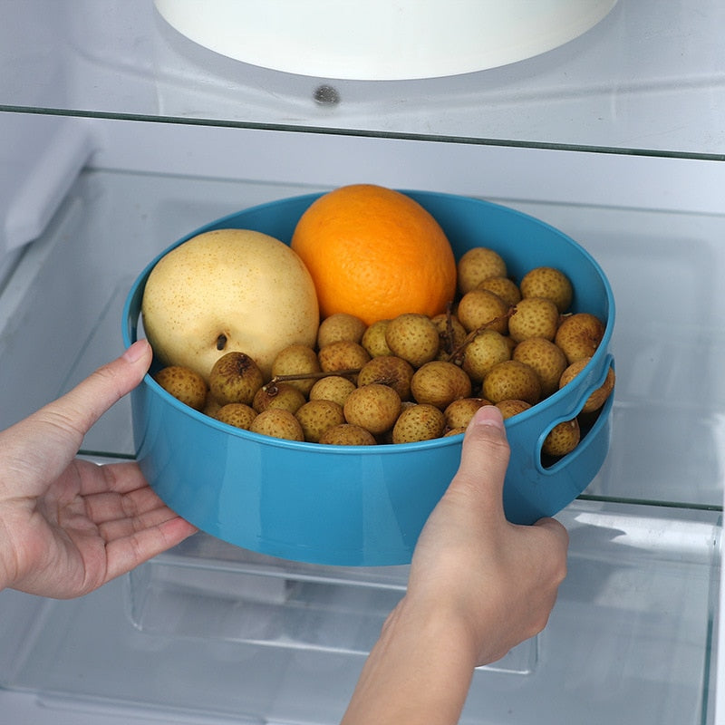 360 Rotating Tray Turntable Kitchen Storage Containers for Spice jar Food Snack Tray Non Slip Bathroom Dried Storage Plate