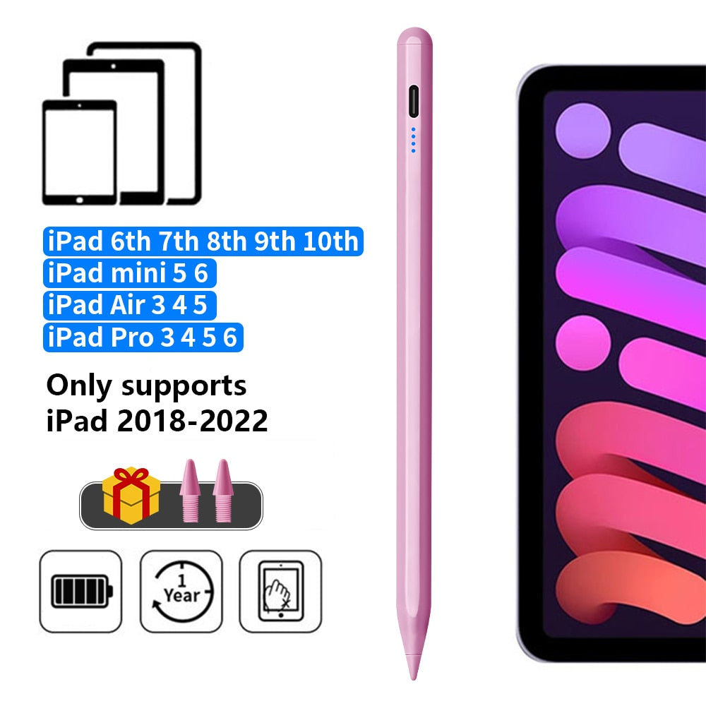 For Apple Pencil Palm Rejection Power Display Ipad Pencil Pen For iPad Accessories 2022 2021 2020 2019 2018 Pro Air Mini Stylus