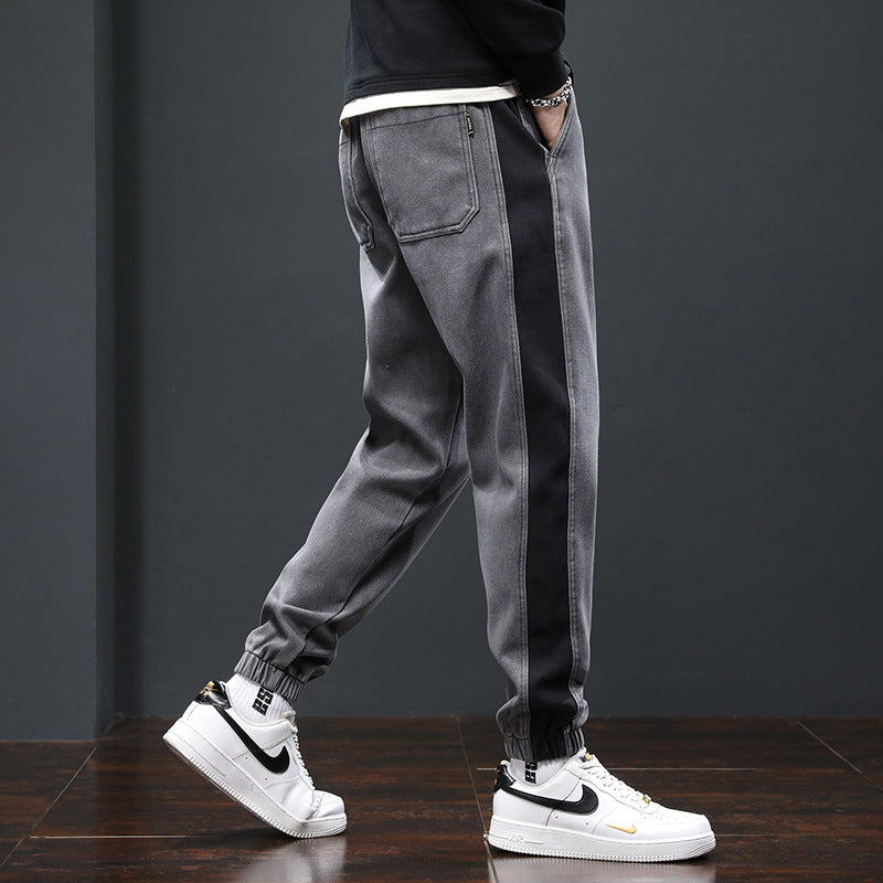 Fleece Lined Padded Warm Keeping Track Sweatpants Loose Casual Pants