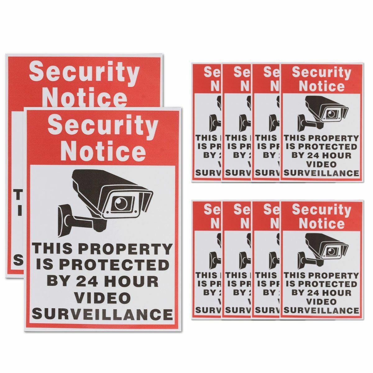 Security Notice Sticker Decal Camera Logo