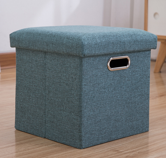 Simple Fabric Storage Storage Stool Folding Shoe Bench Footstool Can Sit With Lid Storage Box Stool 30*30*30cm/40*25*25cm