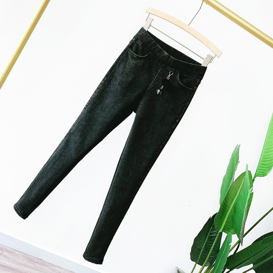 Women's denim leggings