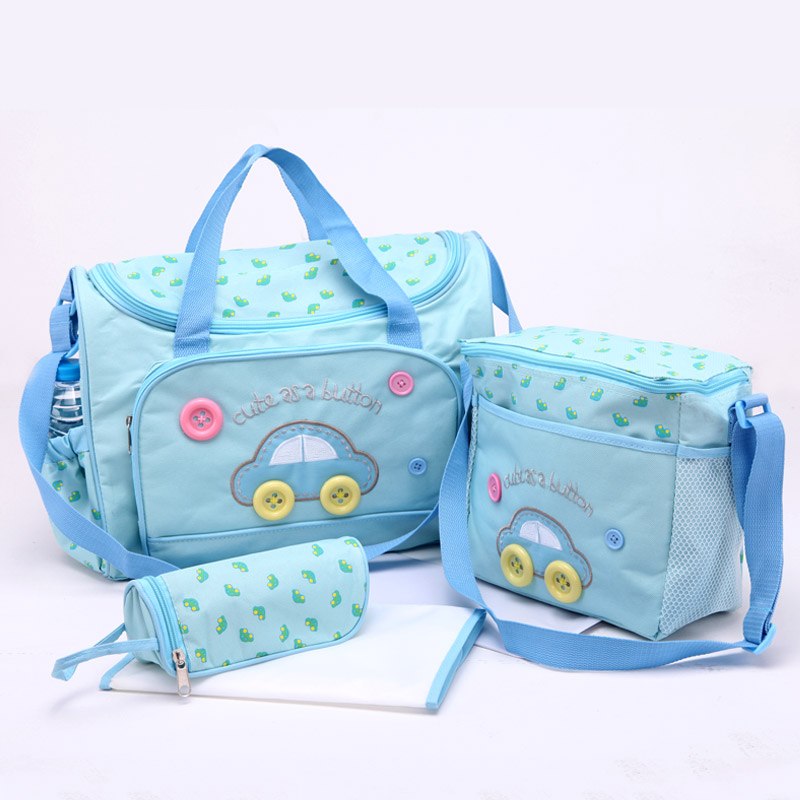 4 Pieces/Set Fashion Infant Baby Nappy Bag, Mommy Maternity Bags Large Capacity Baby Bag Stroller Hobos Desinger Nursing Bag