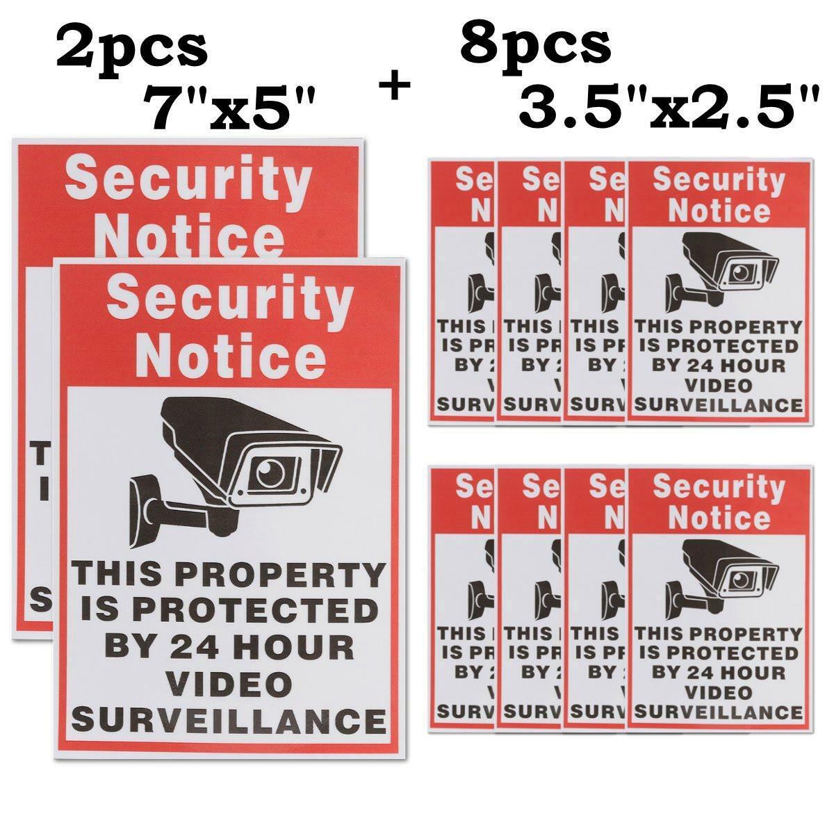 Security Notice Sticker Decal Camera Logo